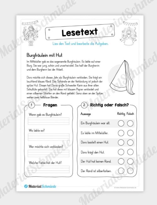 10 Lesetexte zum Thema Fasching & Karneval - Vorschaubild 10