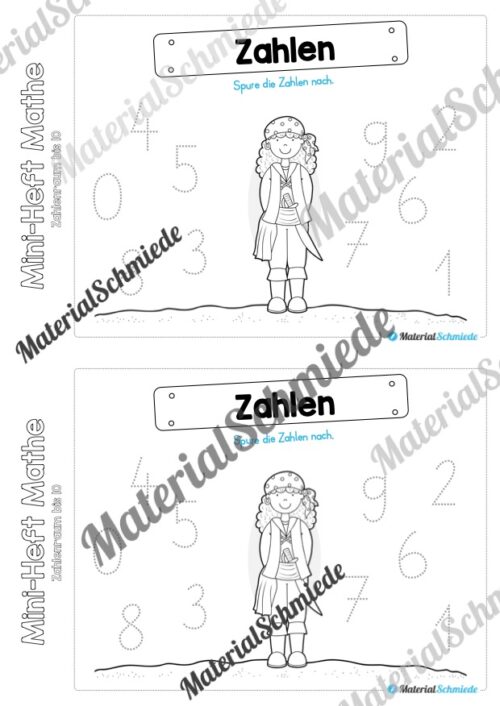 Mini-Heft: Mathe zum Fasching/Karneval (Zahlenraum 10) - Arbeitsblatt 03