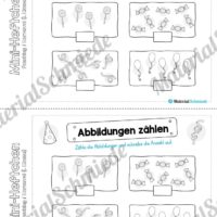 Mini-Heft: Fasching / Karneval für die 1. Klasse (Abbildungen zählen)