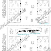 Mini-Heft: Fasching / Karneval für die 1. Klasse (Anzahl verbinden)