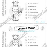 Mini-Heft: Fasching / Karneval für die 1. Klasse (Lesen & Malen)