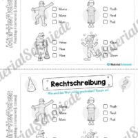 Mini-Heft: Fasching / Karneval für die 1. Klasse (Rechtschreibung)