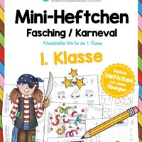Mini-Heft: Fasching / Karneval für die 1. Klasse (25 Arbeitsblätter)