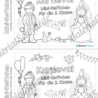 Mini-Heft: Fasching / Karneval für die 2. Klasse (Deckblatt Karneval)