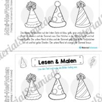 Mini-Heft: Fasching / Karneval für die 2. Klasse (Lesen & Malen)