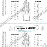 Mini-Heft: Fasching / Karneval für die 2. Klasse (Größer / kleiner)