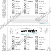 Mini-Heft: Fasching / Karneval für die 2. Klasse (Würfelsätze)