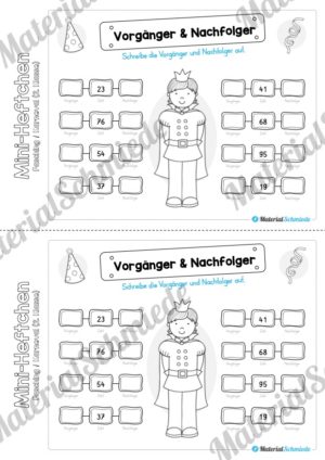 Mini-Heft: Fasching / Karneval für die 2. Klasse (Vorgänger & Nachfolger)