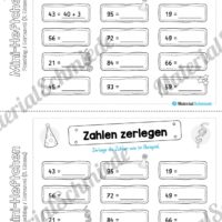 Mini-Heft: Fasching / Karneval für die 2. Klasse (Zahlen zerlegen)