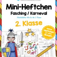 Mini-Heft: Fasching / Karneval für die 2. Klasse (25 Arbeitsblätter)