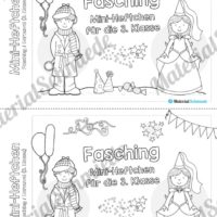 Mini-Heft: Fasching / Karneval für die 3. Klasse (Deckblatt Fasching)