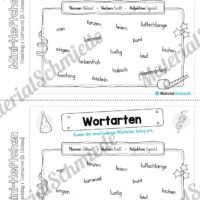 Mini-Heft: Fasching / Karneval für die 3. Klasse (Wortarten unterscheiden)