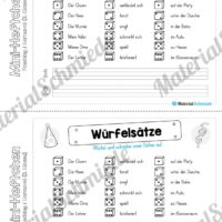 Mini-Heft: Fasching / Karneval für die 3. Klasse (Würfelsätze)