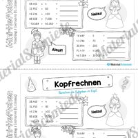 Mini-Heft: Fasching / Karneval für die 4. Klasse (Kopfrechnen)