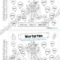 Mini-Heft: Fasching / Karneval für die 4. Klasse (Wortarten unterscheiden)