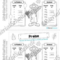 Mini-Heft: Fasching / Karneval für die 4. Klasse (Preise berechnen)