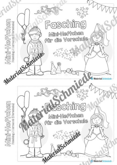 Mini-Heft: Fasching / Karneval für die Vorschule (Vorschau 01)