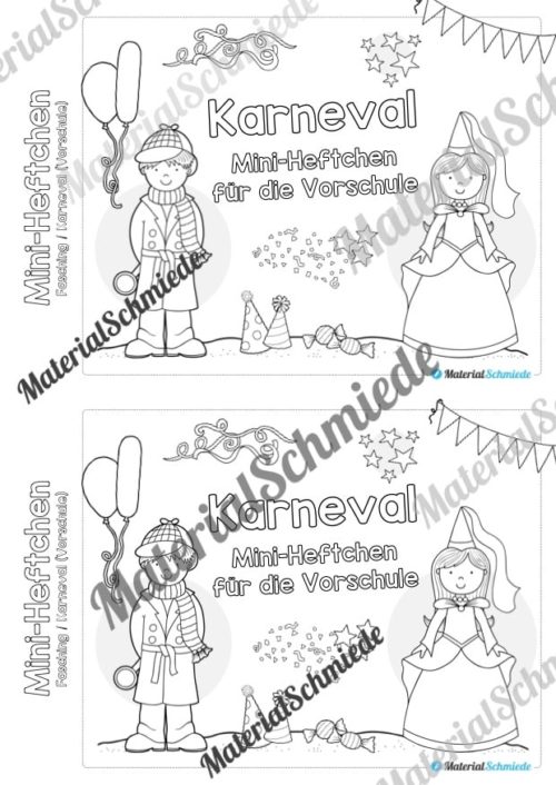 Mini-Heft: Fasching / Karneval für die Vorschule (Vorschau 02)