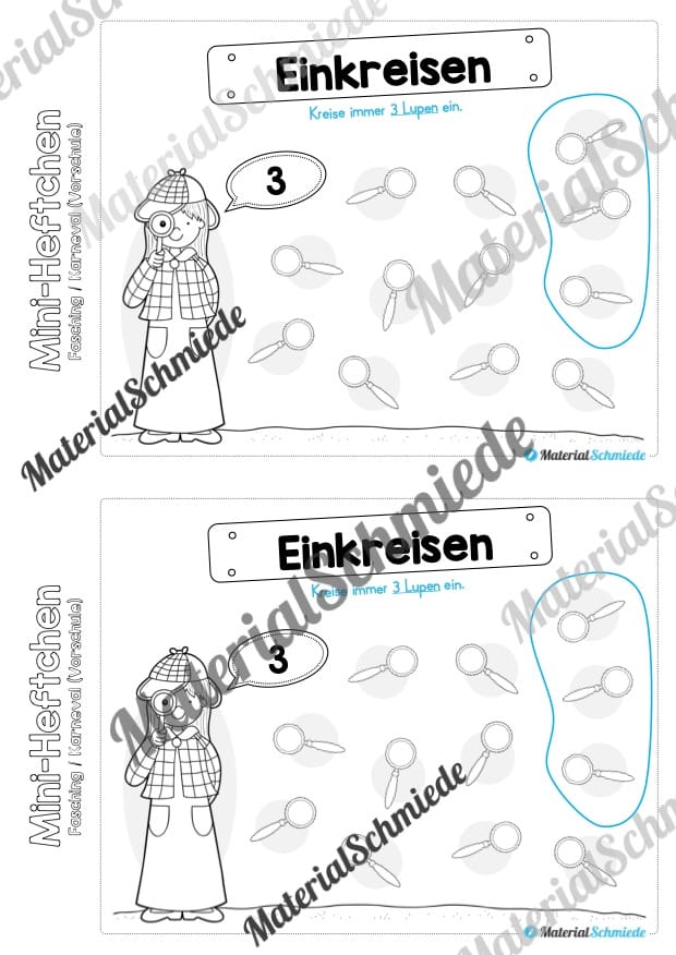 Mini-Heft: Fasching / Karneval für die Vorschule (Vorschau 04)