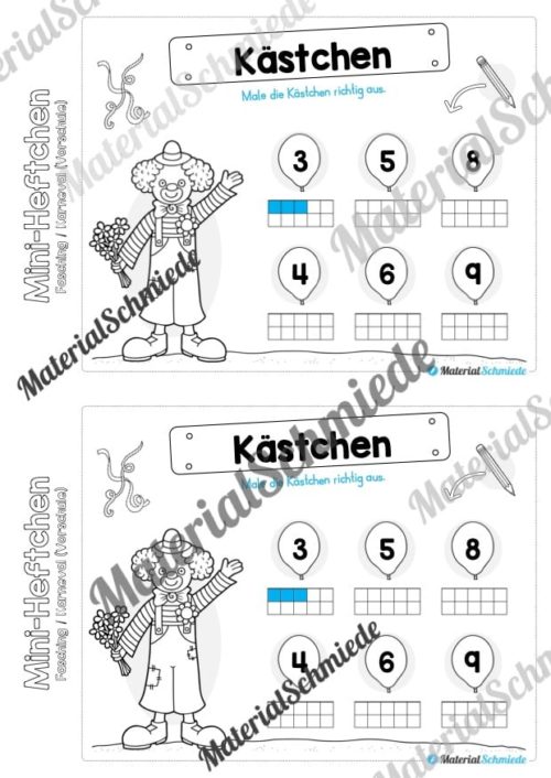 Mini-Heft: Fasching / Karneval für die Vorschule (Vorschau 09)