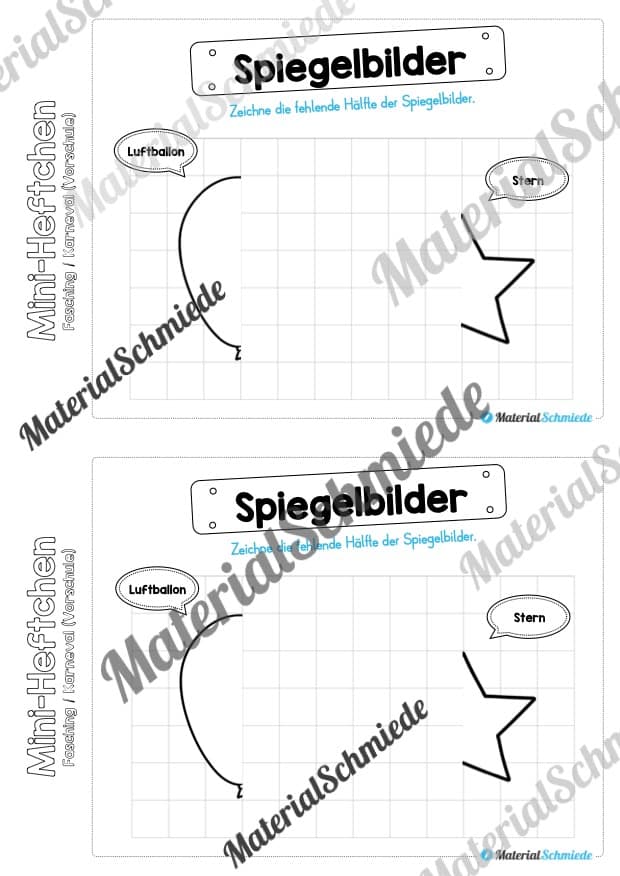 Mini-Heft: Fasching / Karneval für die Vorschule (Vorschau 10)