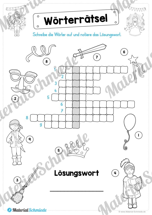 15 Rätsel zum Fasching / Karneval (Vorschau 02)