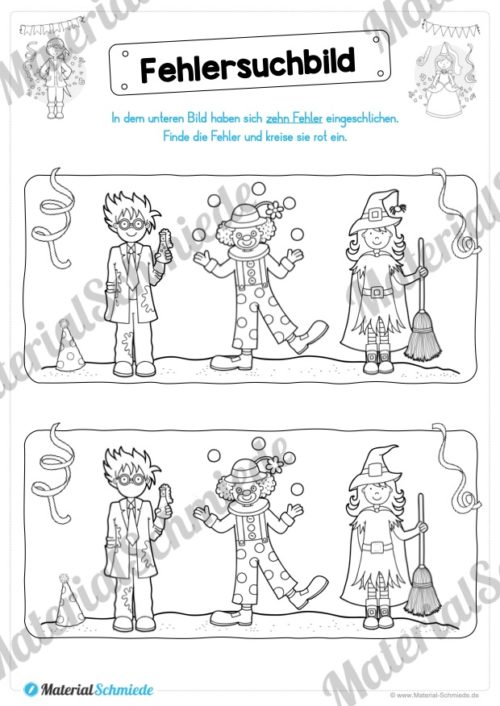 15 Rätsel zum Fasching / Karneval (Vorschau 09)