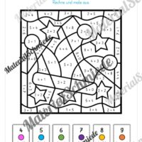Rechenmalblätter Fasching / Karneval: Zahlenraum 10 (Vorschau 04)