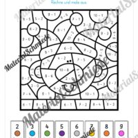 Rechenmalblätter Fasching / Karneval: Zahlenraum 10 (Vorschau 05)