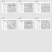8 Rechenmalblätter Fasching/Karneval: Zahlenraum 20 (Überblick)