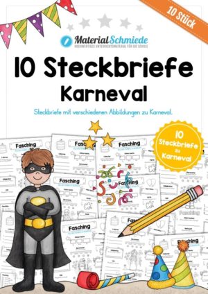 10 Steckbriefe zu Karneval