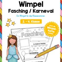 Wimpel zum Fasching / Karneval