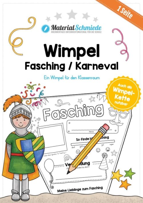 Wimpel zum Fasching / Karneval