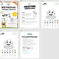 Würfeln und Clown Haare malen (Fasching / Karneval) - Überblick