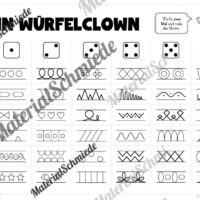 Ausmalbild Würfelclown (Arbeitsblatt 03)
