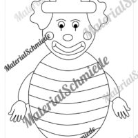 Ausmalbild Würfelclown (Arbeitsblatt 04)