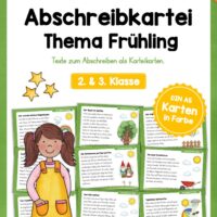 Abschreibkarten: Thema Frühling (12 Karten)
