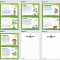 Abschreibkarten: Thema Frühling (12 Karten) - Überblick