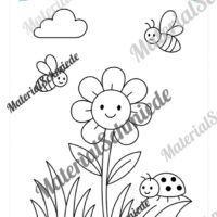 Ausmalbilder zum Frühling (Arbeitsblatt 02)