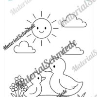 Ausmalbilder zum Frühling (Arbeitsblatt 03)