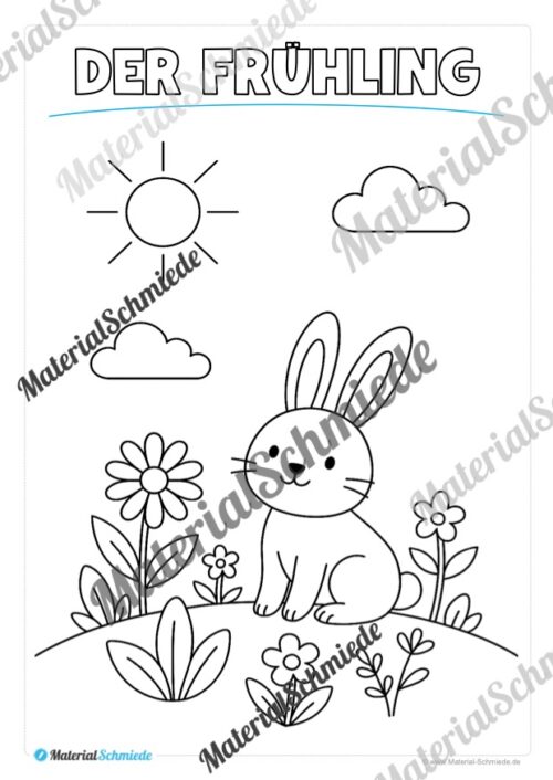 Ausmalbilder zum Frühling (Arbeitsblatt 04)