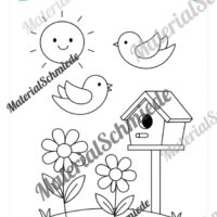 Ausmalbilder zum Frühling (Arbeitsblatt 06)