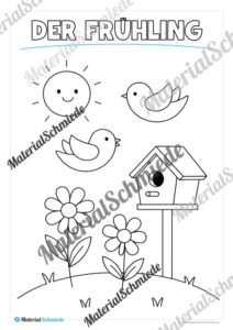 Ausmalbilder zum Frühling (10 Seiten)
