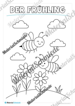Ausmalbilder zum Frühling (Arbeitsblatt 07)