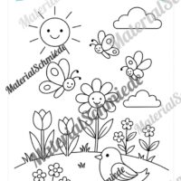 Ausmalbilder zum Frühling (Arbeitsblatt 10)