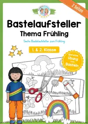 6 Bastelaufsteller zum Frühling