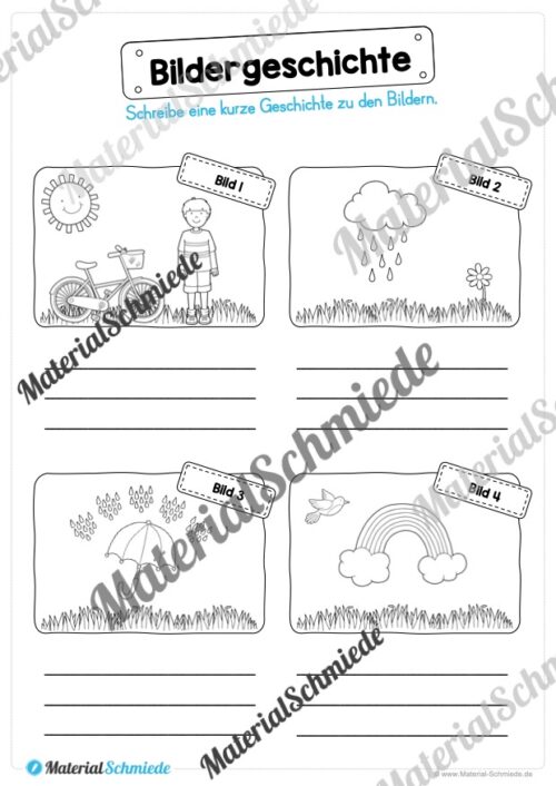 Bildergeschichte Frühling (Arbeitsblatt 01)