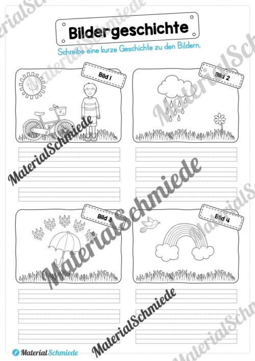 Bildergeschichte Frühling (Arbeitsblatt 02)