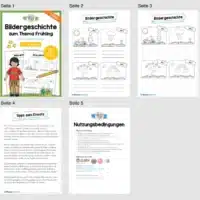 Arbeitsblatt: Bildergeschichte zum Frühling schreiben (2. - 4. Klasse) - Überblick