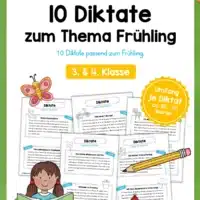 10 Diktate zum Frühling (3. & 4. Klasse)